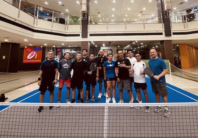 Some pickleball players in the Philippines