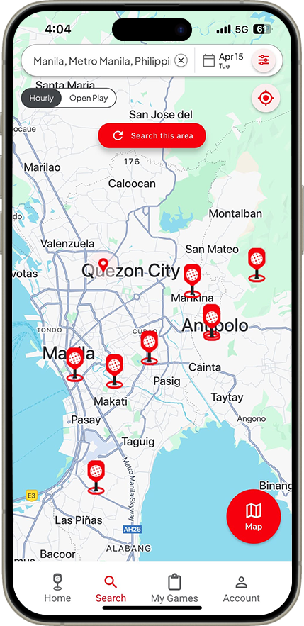Venue screen of the PKLPlace app